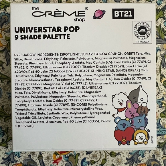 BTS BT21 Universtar palette NIB La Crème - Picture 2 of 2